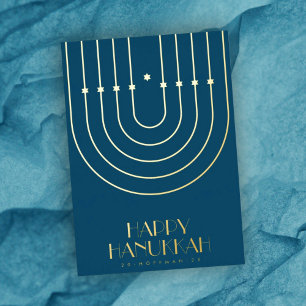 ART DECO FOIL HANUKKAH HOLIDAY CARD