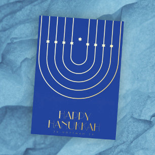 ART DECO FOIL HANUKKAH HOLIDAY CARD