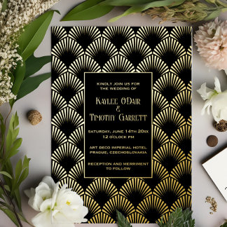 Art Deco Foil Wedding/Anniversary/Party Invitation