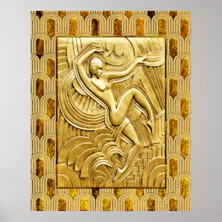 Art Deco Follies Bergere -  Maurice Pico Poster. Poster