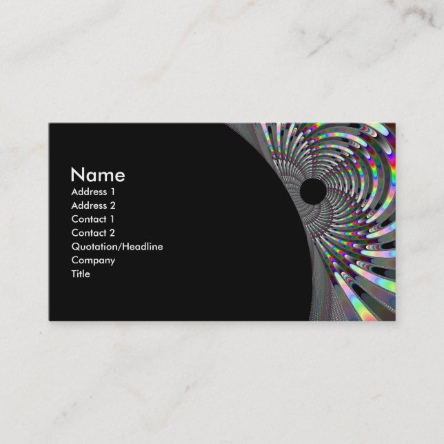 Art Deco Fractal Business Card (Front)