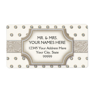 Art Deco Frame Champagne Silver Jewel Dots