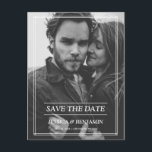 Art Deco Frame Photo Save the Dates Announcement Postcard<br><div class="desc">Modern and elegant design printed Art Deco Frame Photo Save the Dates Announcement Postcard that can be customised with your text. Please click the "Customise it" button and use our design tool to modify this template. Check out the Graphic Art Design store for other products that match this design!</div>