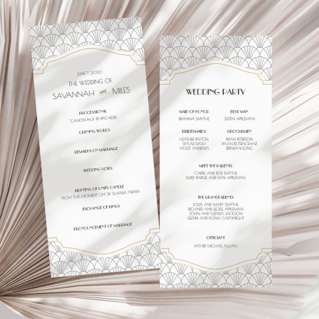 Art Deco Frame wedding programs (Creator Uploaded)