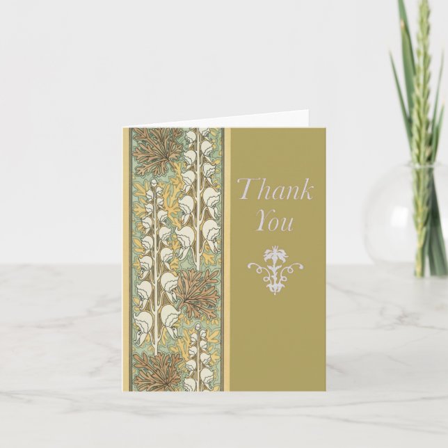 Art Deco Garden Bells Thank You Notes (Front)
