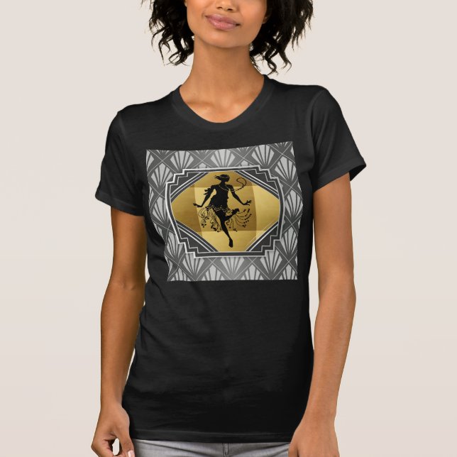 Art Deco Gatsby 1920's Design T-Shirt (Front)