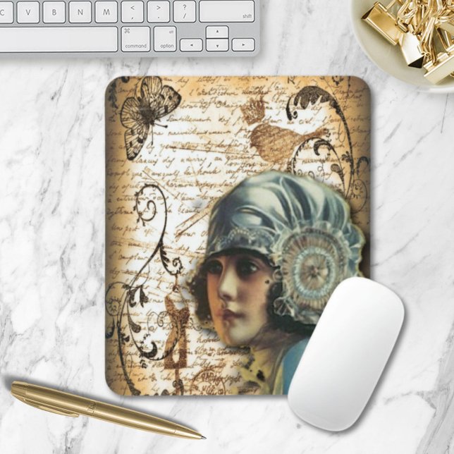 Art Deco Gatsby Girl Paris fashionista Mouse Pad (Art Deco Gatsby Girl Paris fashionista Mouse Pad)
