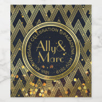 Art Deco Gatsby Glamour Geometric Pattern Monogram
