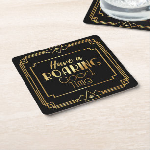 Art Deco Gatsby Inspired Coasters for Wedding 