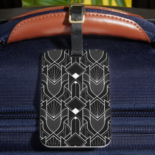 Art Deco Gatsby Pattern Luggage Tag