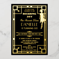 Art Deco Gatsby Roaring 20s 30th Birthday Real