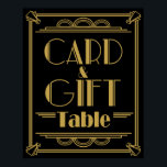 Art Deco Gatsby style Gift and card Table wedding Poster<br><div class="desc">Art Deco Gatsby style Gift and card Table wedding print</div>