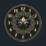 Art Deco Gatsby Style Wallclock<br><div class="desc">Tell time using this trendy art deco wall clock.</div>