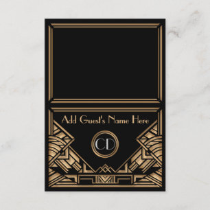 Art Deco Gatsby Style Wedding Escort Place Cards