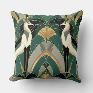 Art Deco Gazelle Elegance Cushion