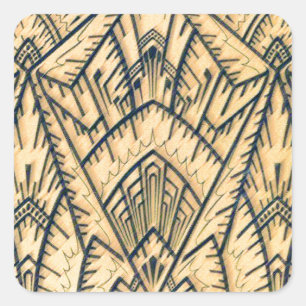 Art Deco Geo Architect Square Sticker
