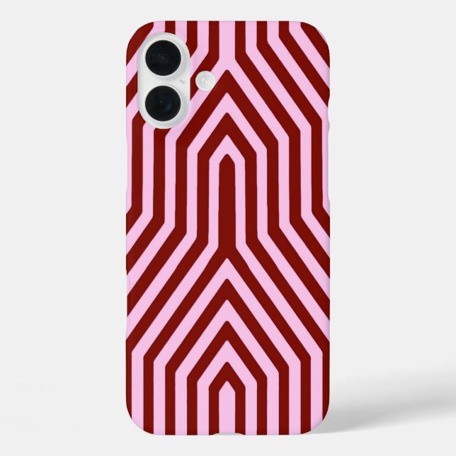 Art Deco Geometric - burgundy and pink Case-Mate iPhone Case (Back)