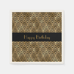 Art Deco Geometric Customisable Party Napkin