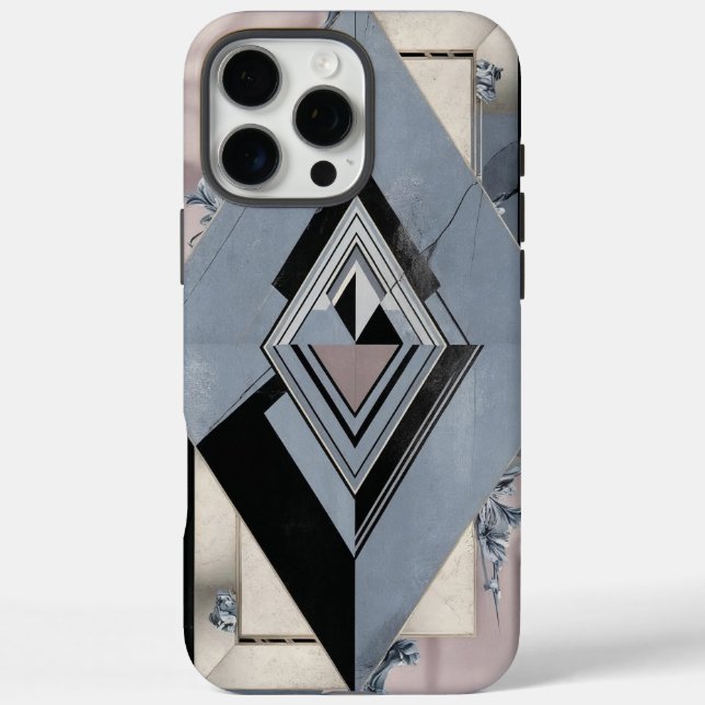 Art Deco Geometric Diamond iPhone Case (Back)