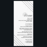 Art Deco Geometric Diamond Wedding Menu Card<br><div class="desc">Gorgeous,  on-trend wedding invitations featuring a diamond geometric design. All black text makes this design truly stand out. Perfect for an art-deco or ultra-mod wedding,  they're classic and classy with a chic geometric touch.</div>