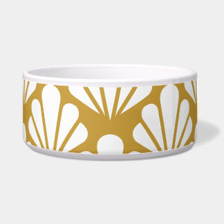 Art Deco, geometric floral seamless pattern.