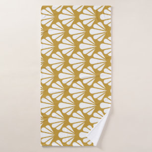 Art Deco, geometric floral seamless pattern. Bath Towel