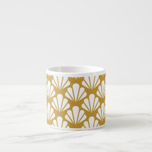 Art Deco, geometric floral seamless pattern. Espresso Cup