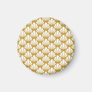 Art Deco, geometric floral seamless pattern. Magnet