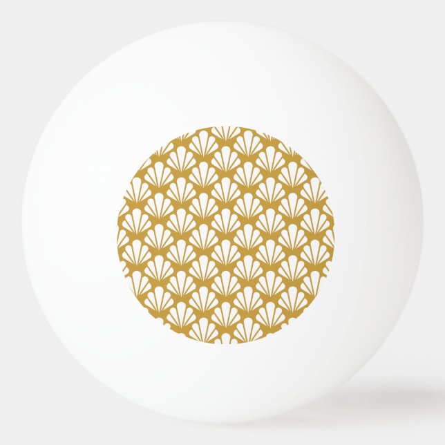 Art Deco, geometric floral seamless pattern. Ping Pong Ball (Front)