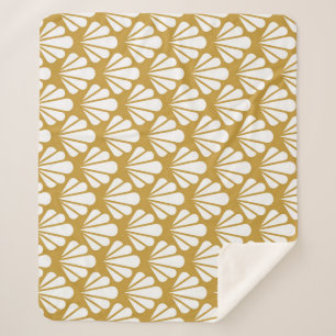 Art Deco, geometric floral seamless pattern. Sherpa Blanket