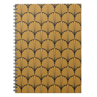 Art Deco Geometric Floral Texture Notebook