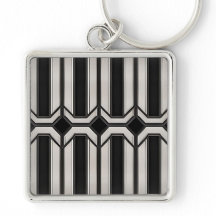 Art Deco Geometric Keychain