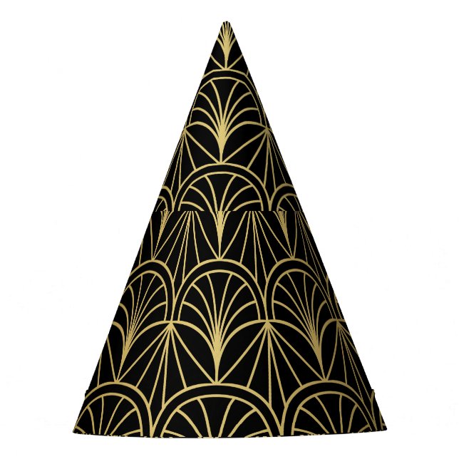 Art Deco Geometric Minimalistic Pattern Party Hat (Front)