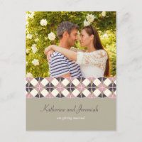 Art Deco Geometric Pattern Photo Save The Date