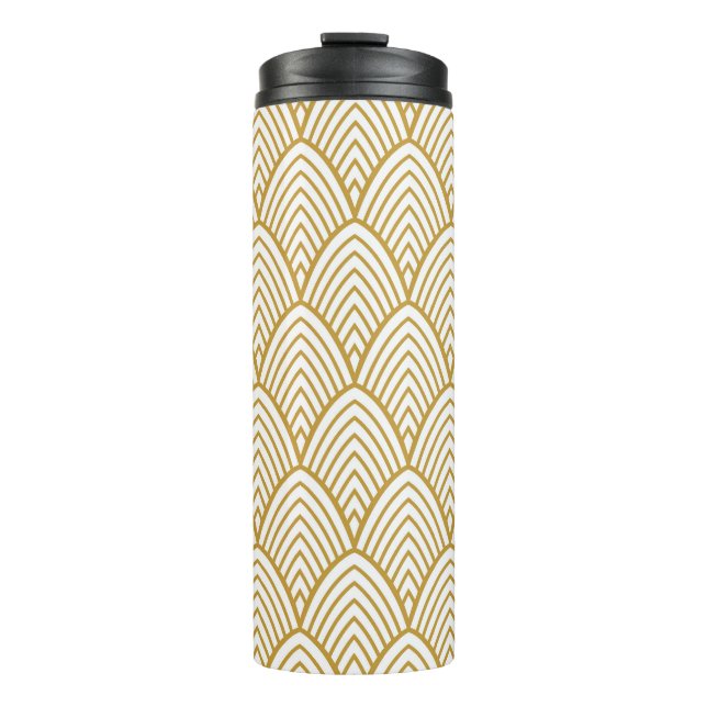 Art Deco geometric seamless pattern. Thermal Tumbler (Front)