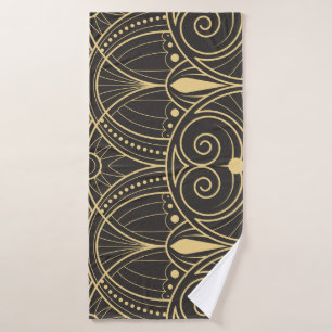 Art Deco Geometric Tiles Luxury. Bath Towel