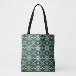 Art-deco, geometric vintage luxury tote bag