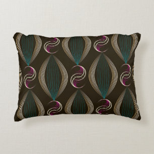 Art deco: geometric vintage pattern. decorative cushion
