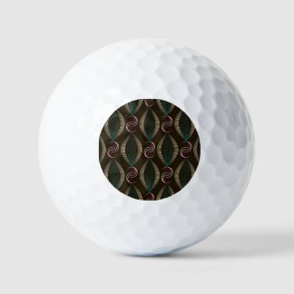 Art deco: geometric vintage pattern. golf balls