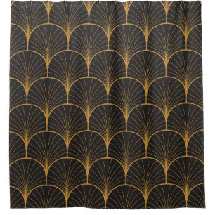 Art Deco, Geometric Vintage Pattern. Shower Curtain