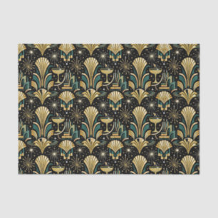 Art Deco Gilded Skyline New Year Pattern Tissue Paper