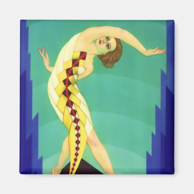 Art Deco Girl Magnet (Front)