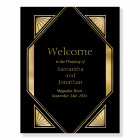 Art Deco Glam Vintage Wedding Welcome Sign