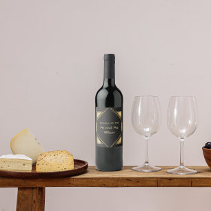 Art Deco Glam Vintage Wedding Wine Labels