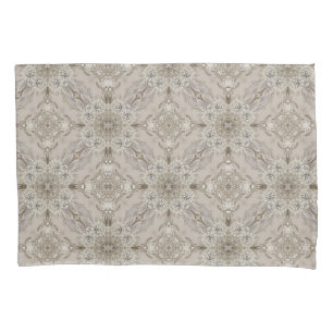   Art Deco Glamorous Vintage Fashion Grey Beige Pillowcase