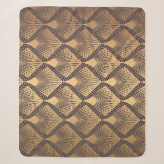 Art Deco Glamour: Golden Scales. Sherpa Blanket