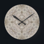 Art Deco Glamourous Great Gatsby Rhinestone Lace Round Clock<br><div class="desc">Art Deco Glamourous Great Gatsby Rhinestone Lace home accessories , retro lace art deco fashion accessories. great gatsby themed gifts for fashionista. Elegant great gatsby wedding favours and art deco wedding favour ideas. No embellishments have been added to design. Image is printed flat. It can be personalised with your name...</div>