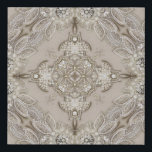 Art Deco Glamourous Vintage Fashion Grey Beige Faux Canvas Print<br><div class="desc">Art Deco Glamourous Vintage Fashion Grey Beige home decorations,  The rhinestone design details are simulated in the artwork. 
No actual rhinestones will be used in the making of this product.</div>