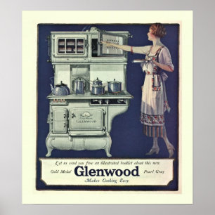 Art Deco Glenwood Stove Poster