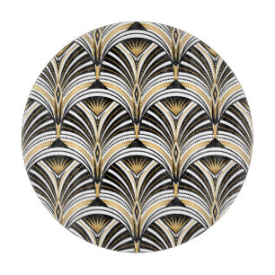 Art Deco Gold Black Elegance: Roaring Twenties Cutting Board